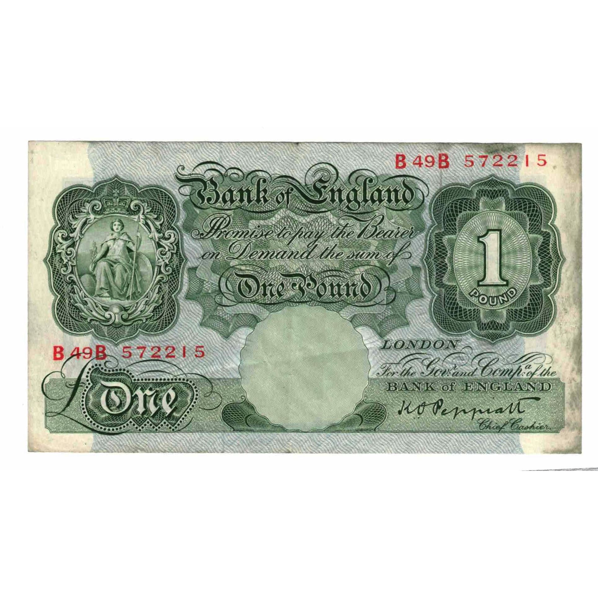Geldschein, Großbritannien, 1 Pound, 1934, KM:363c, SS