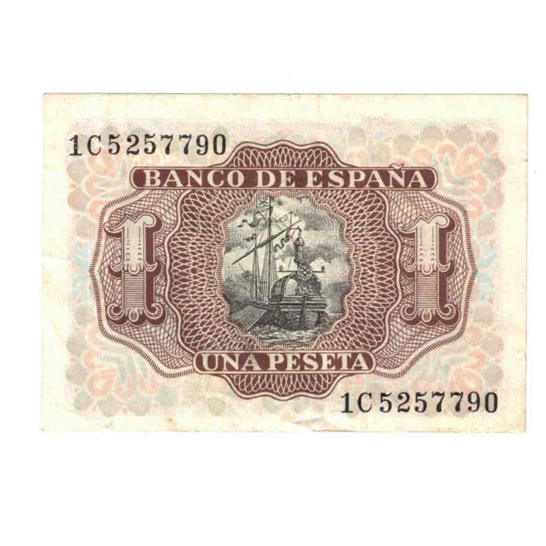 Billet, Espagne, 1 Peseta, 1953, KM:144a, SUP