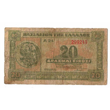 Billete, 20 Drachmai, 1940, Grecia, 1940-04-06, KM:315, MC