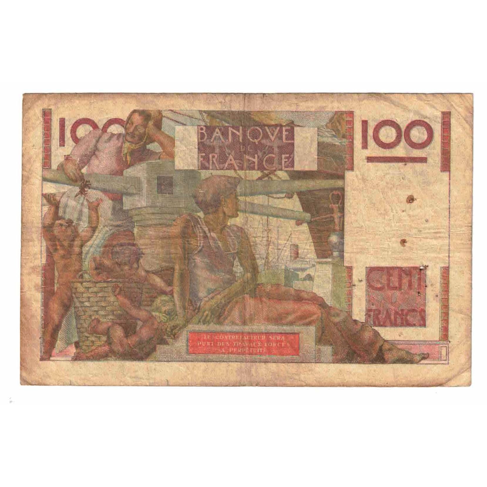 Francia, 100 Francs, Jeune Paysan, 1948, W.259, RC, Fayette:28.19, KM:128b