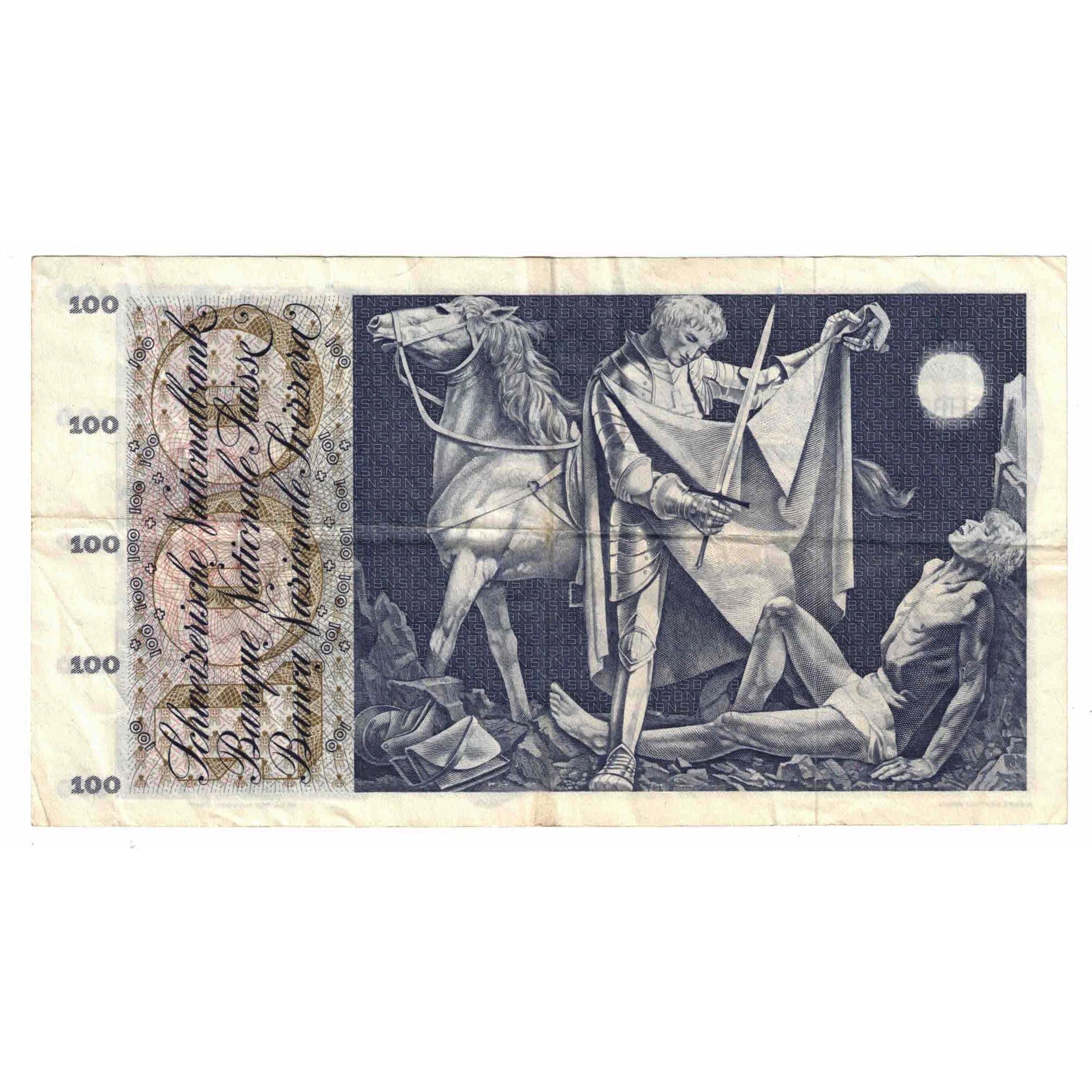 Geldschein, Schweiz, 100 Franken, 1973, 1973-03-07, KM:49o, SS