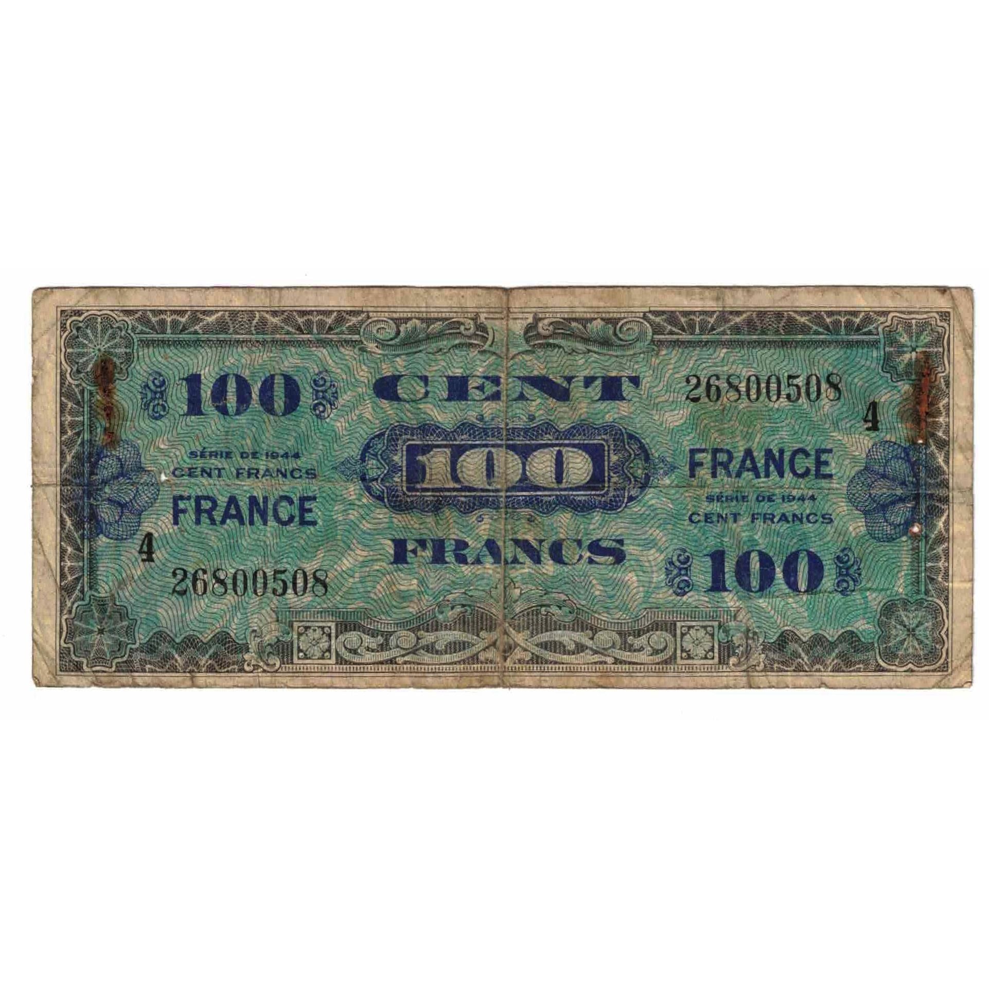 Frankrijk, 100 Francs, 1945 Verso France, 1945, SERIE 4, TB, Fayette:VF25.4