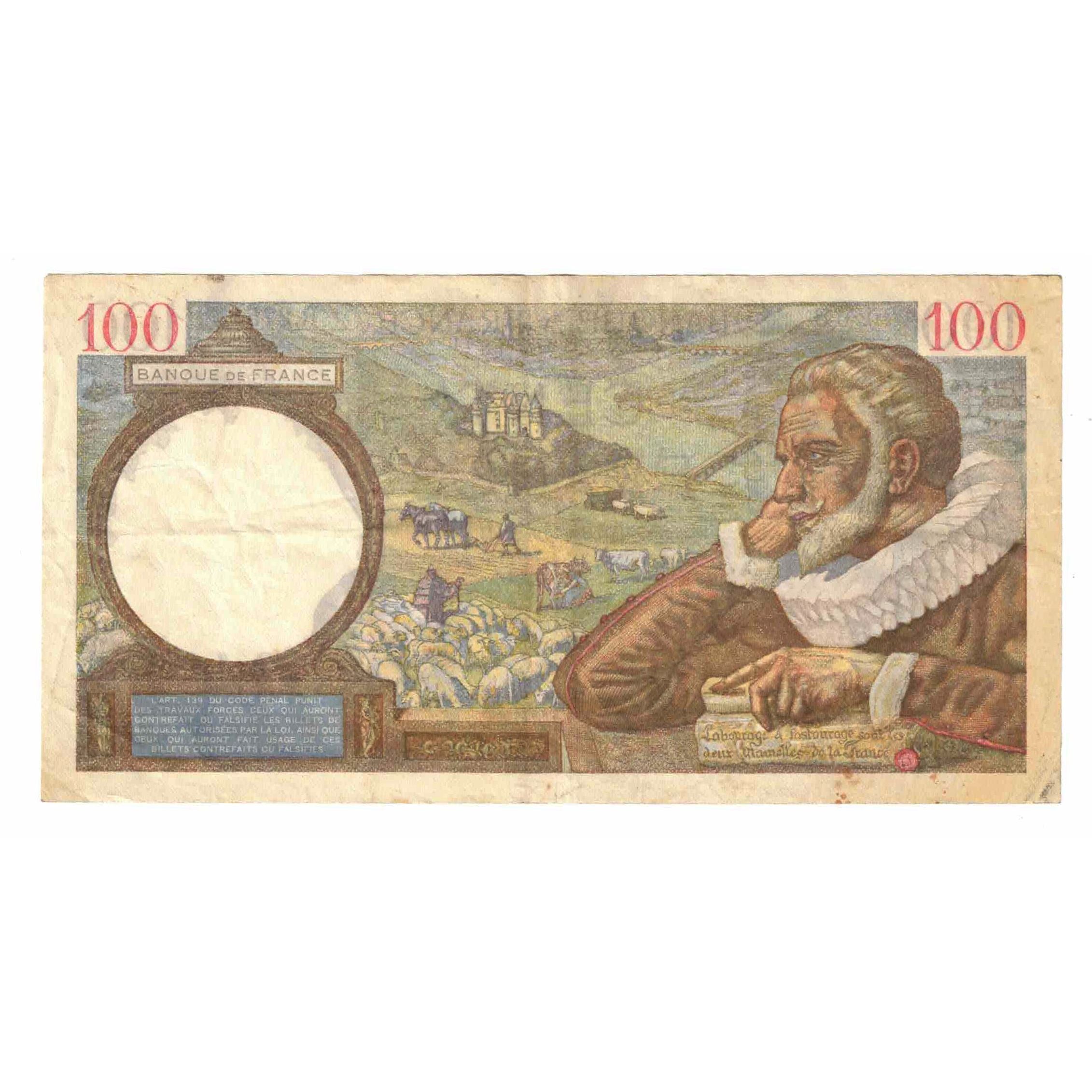 France, 100 Francs, Sully, 1942, R.27513, TTB, Fayette:26.64, KM:94