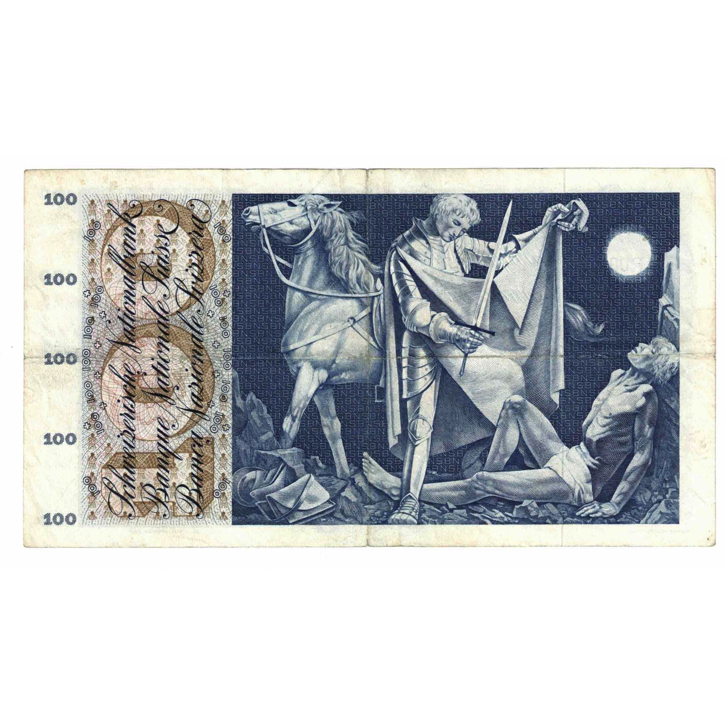 Geldschein, Schweiz, 100 Franken, 1963, 1963-03-28, KM:49e, SS