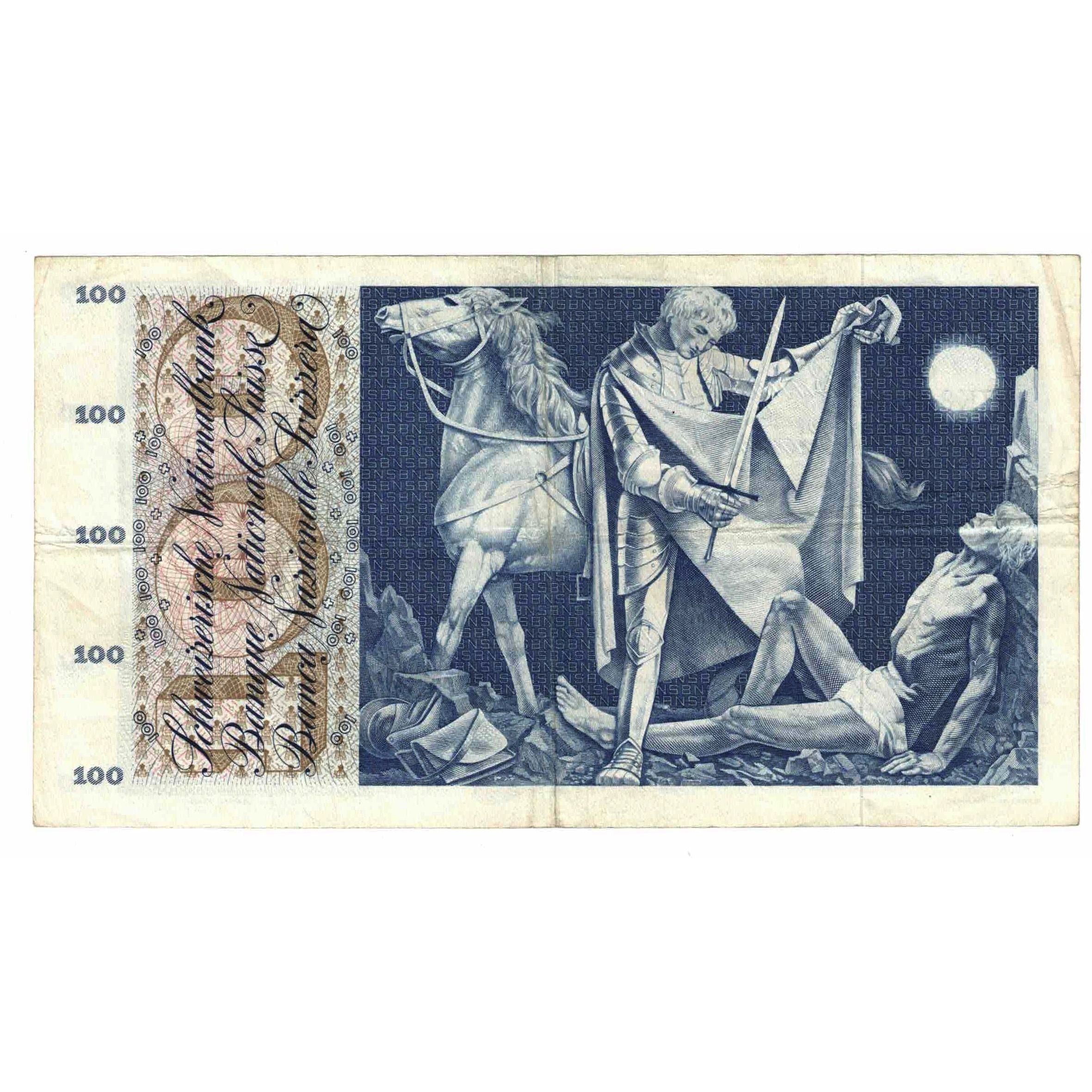 Geldschein, Schweiz, 100 Franken, 1964, 1964-04-02, KM:49f, SS