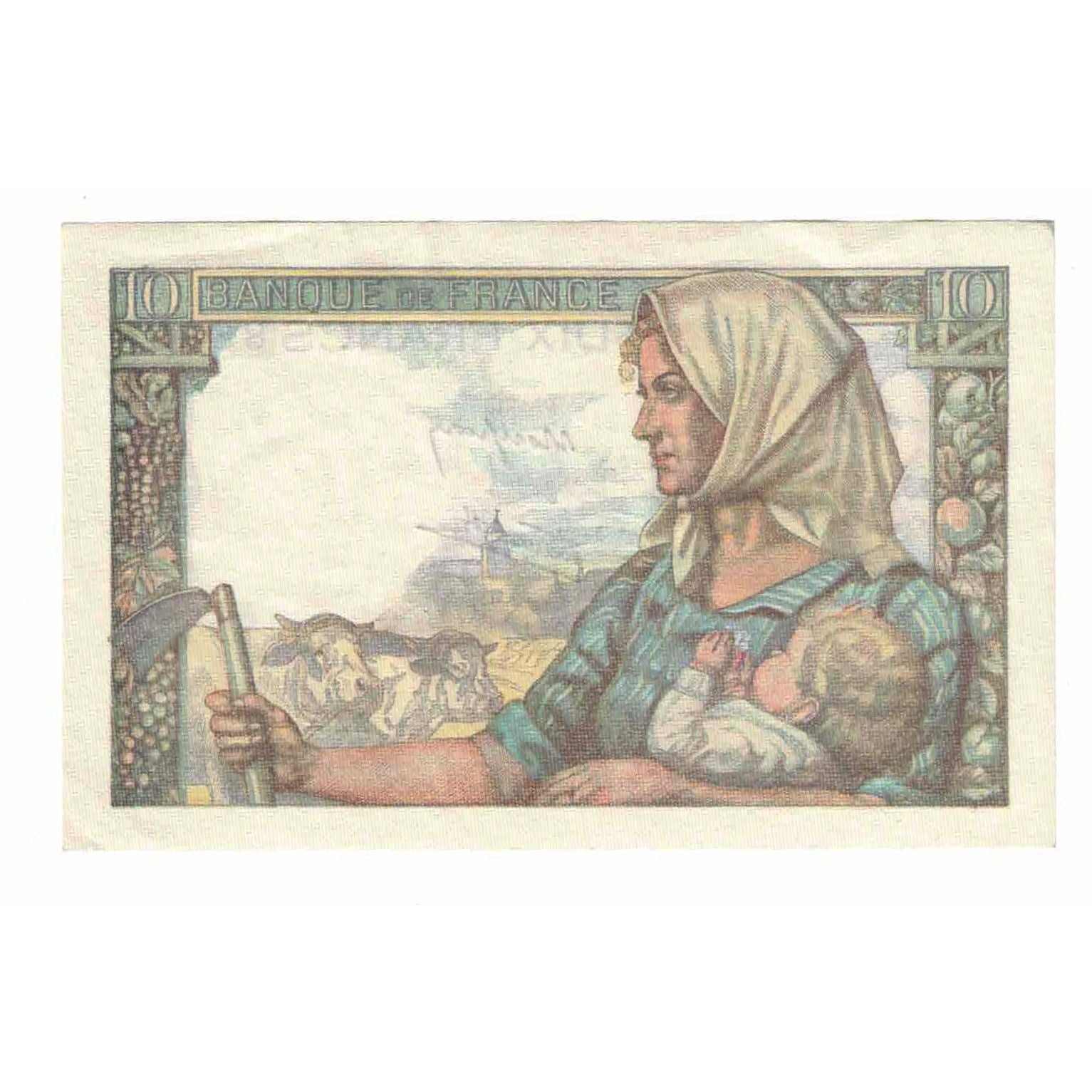 France, 10 Francs, Mineur, 1945, G.97, UNC(60-62), Fayette:8.13, KM:99b