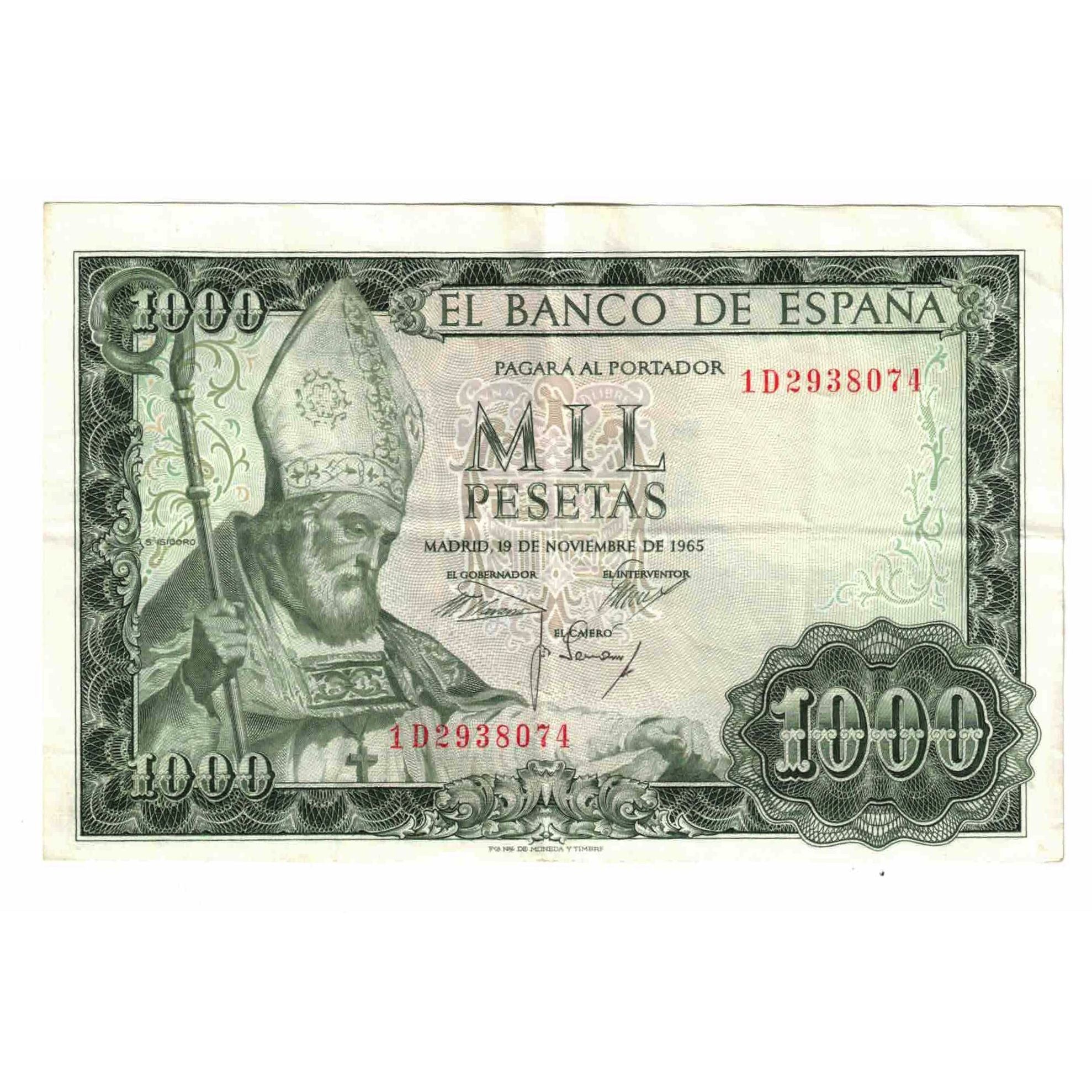Banconote, Spagna, 1000 Pesetas, 1965, 1965-11-19, KM:151, BB+
