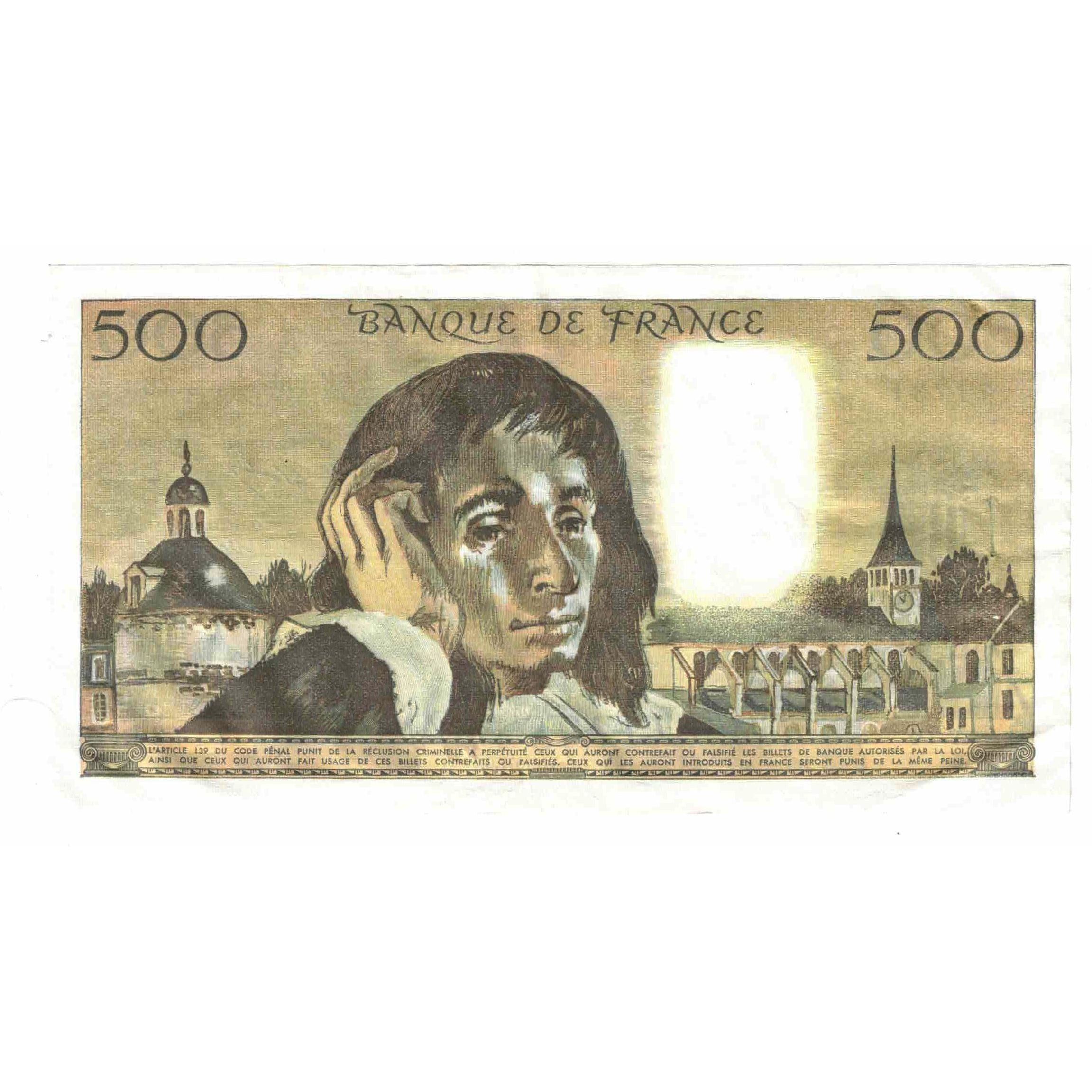 France, 500 Francs, Pascal, 1977, A.76, AU(55-58), Fayette:71.17, KM:156d