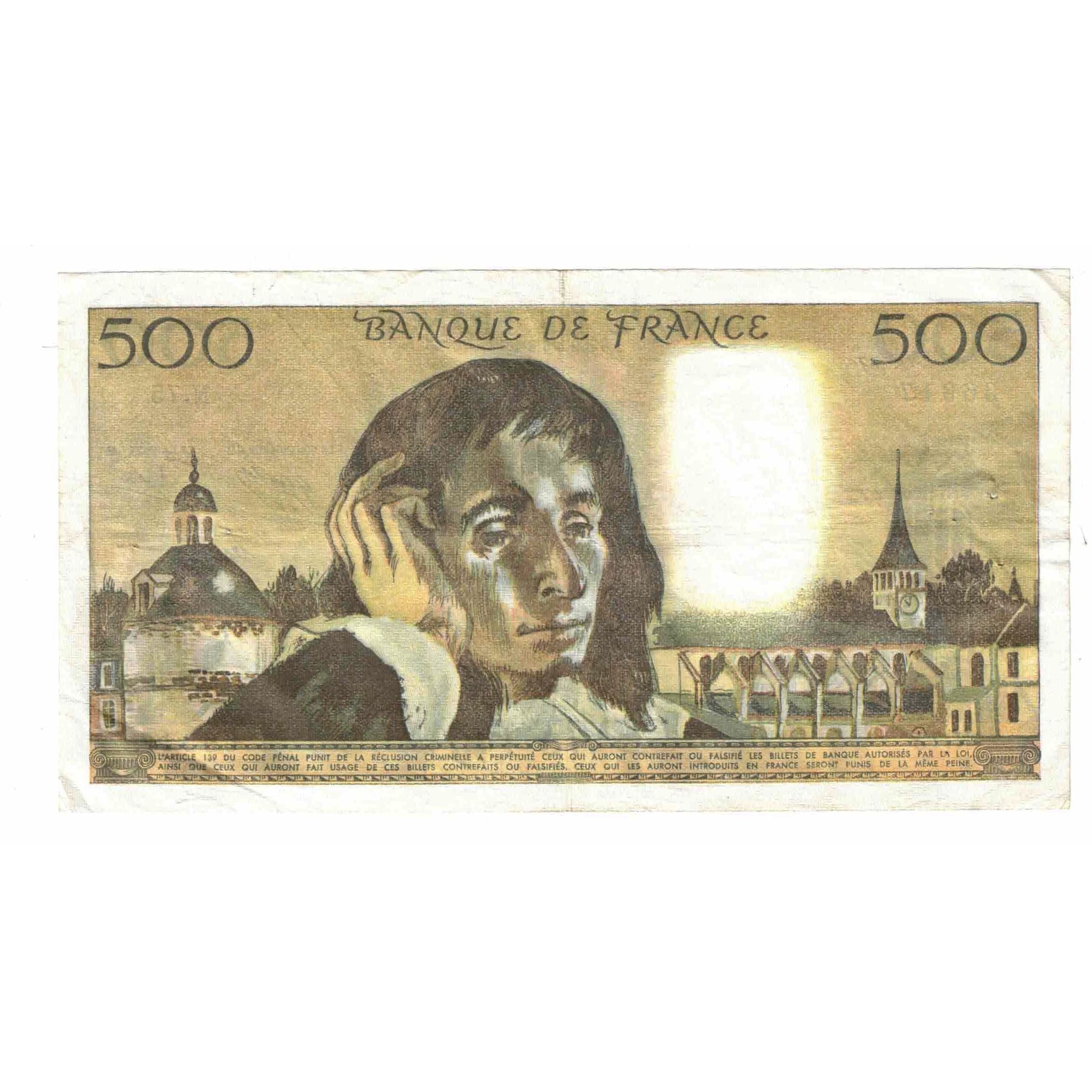 Frankreich, 500 Francs, Pascal, 1977, N.75, SS+, Fayette:71.17, KM:156d