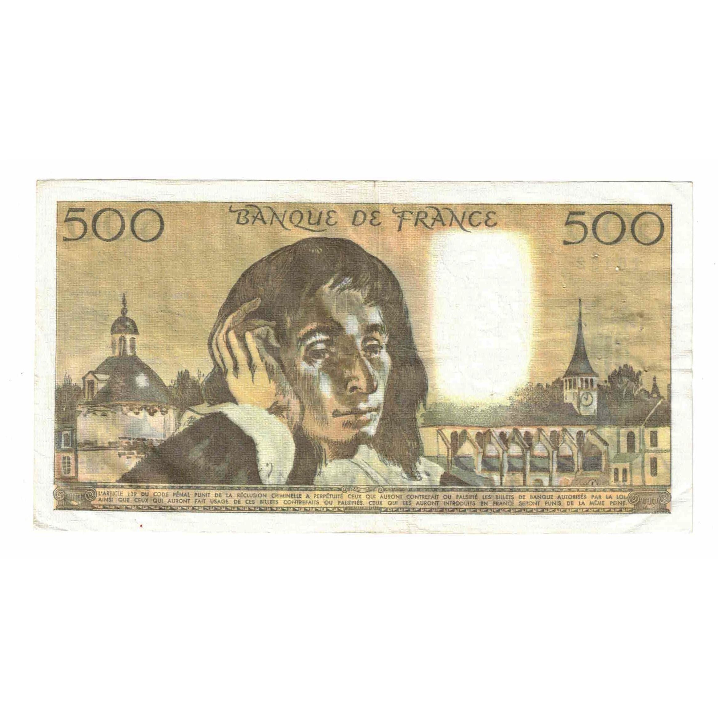 Frankreich, 500 Francs, Pascal, 1977, P.72, SS, Fayette:71.16, KM:156d