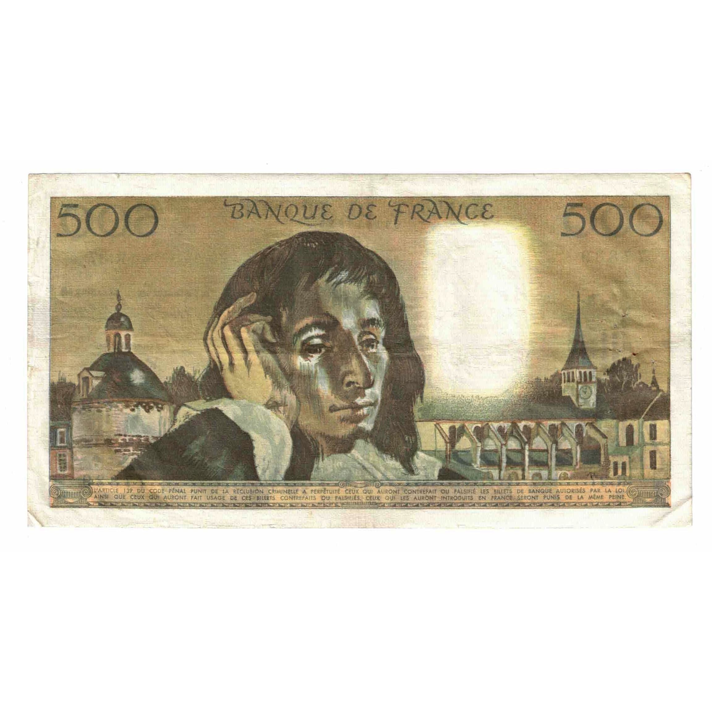 Frankreich, 500 Francs, Pascal, 1973, R.37, SS, Fayette:71.10, KM:156b