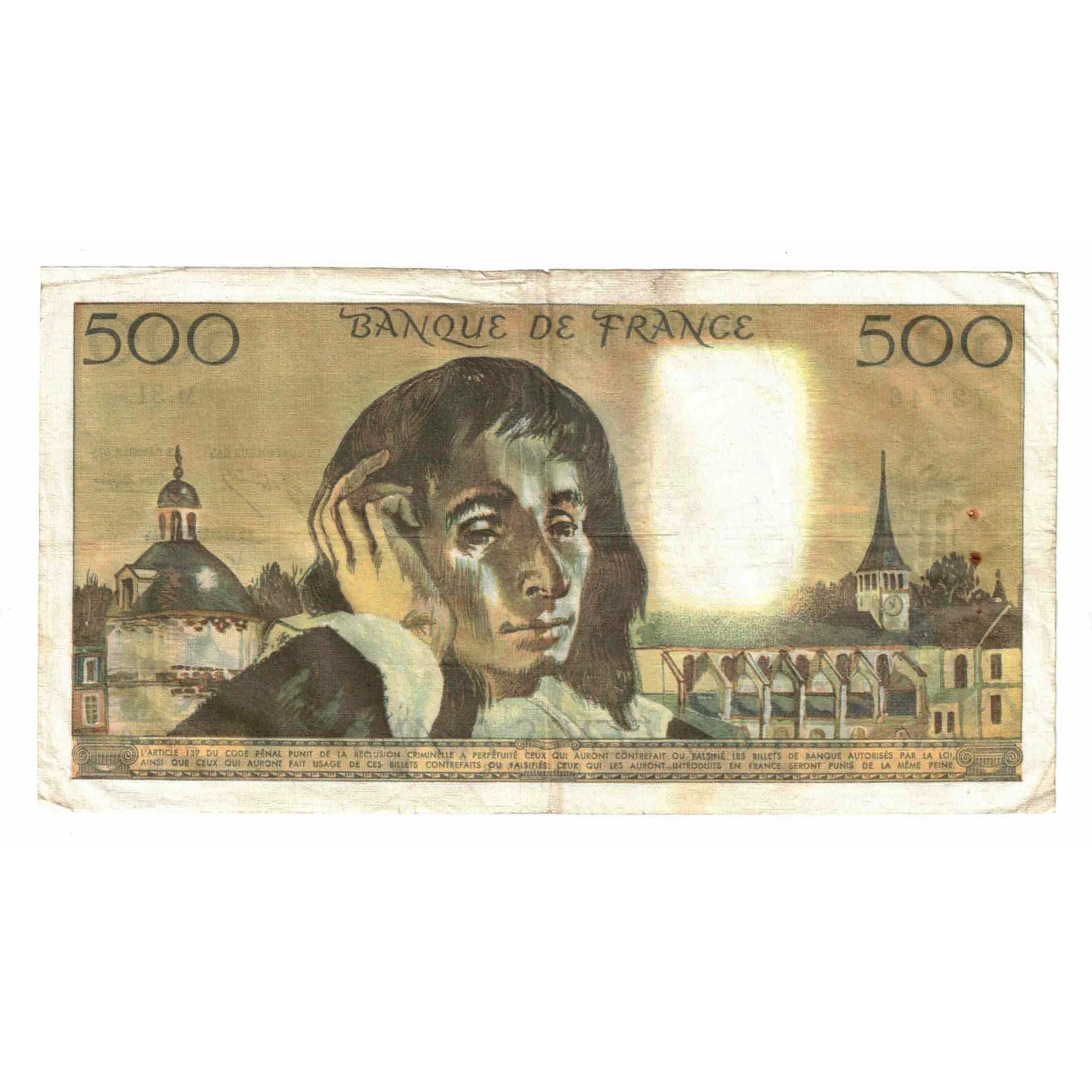 Frankreich, 500 Francs, Pascal, 1973, M.31, S+, Fayette:71.9, KM:156b