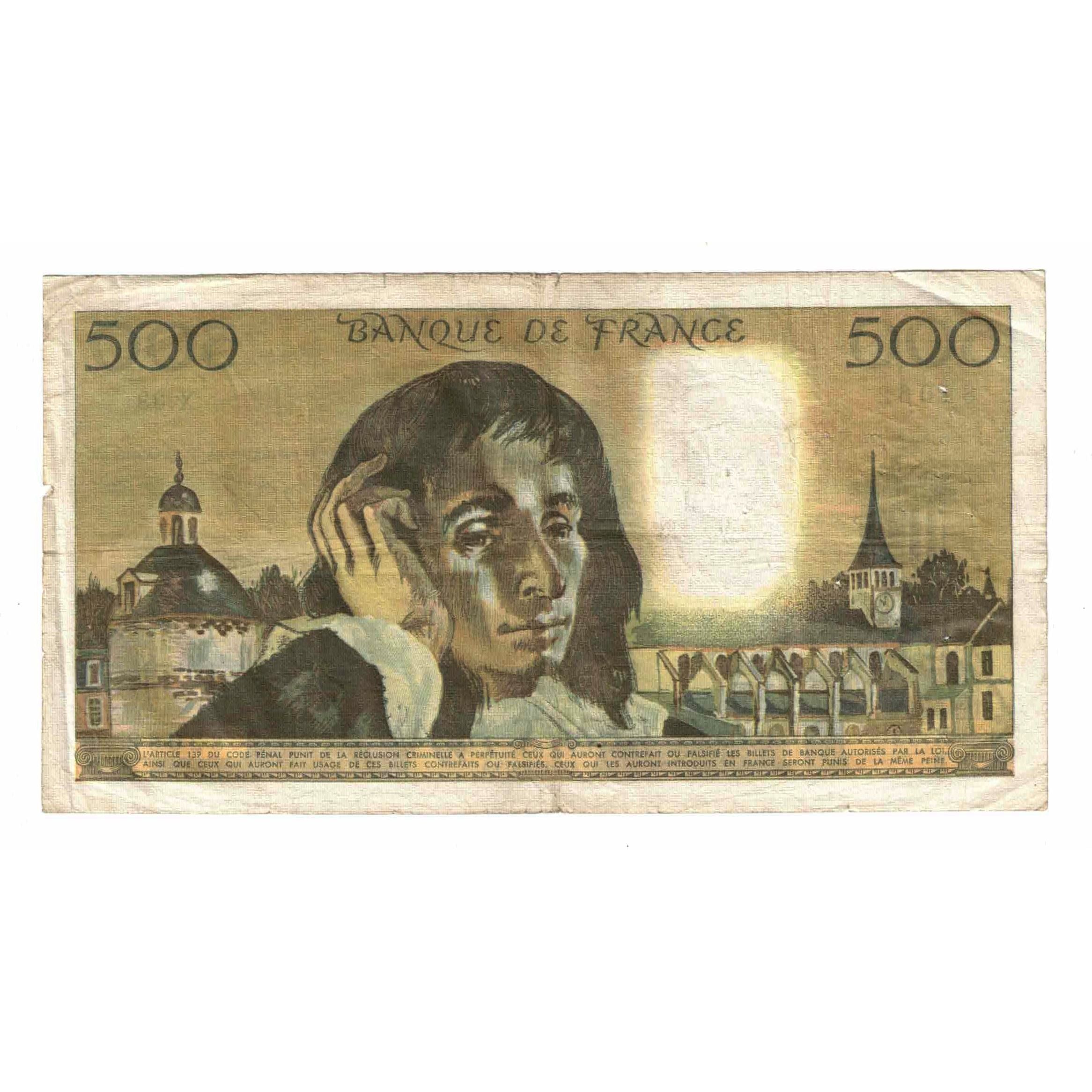 Frankreich, 500 Francs, Pascal, 1973, X.33, SGE+, Fayette:71.10, KM:156b