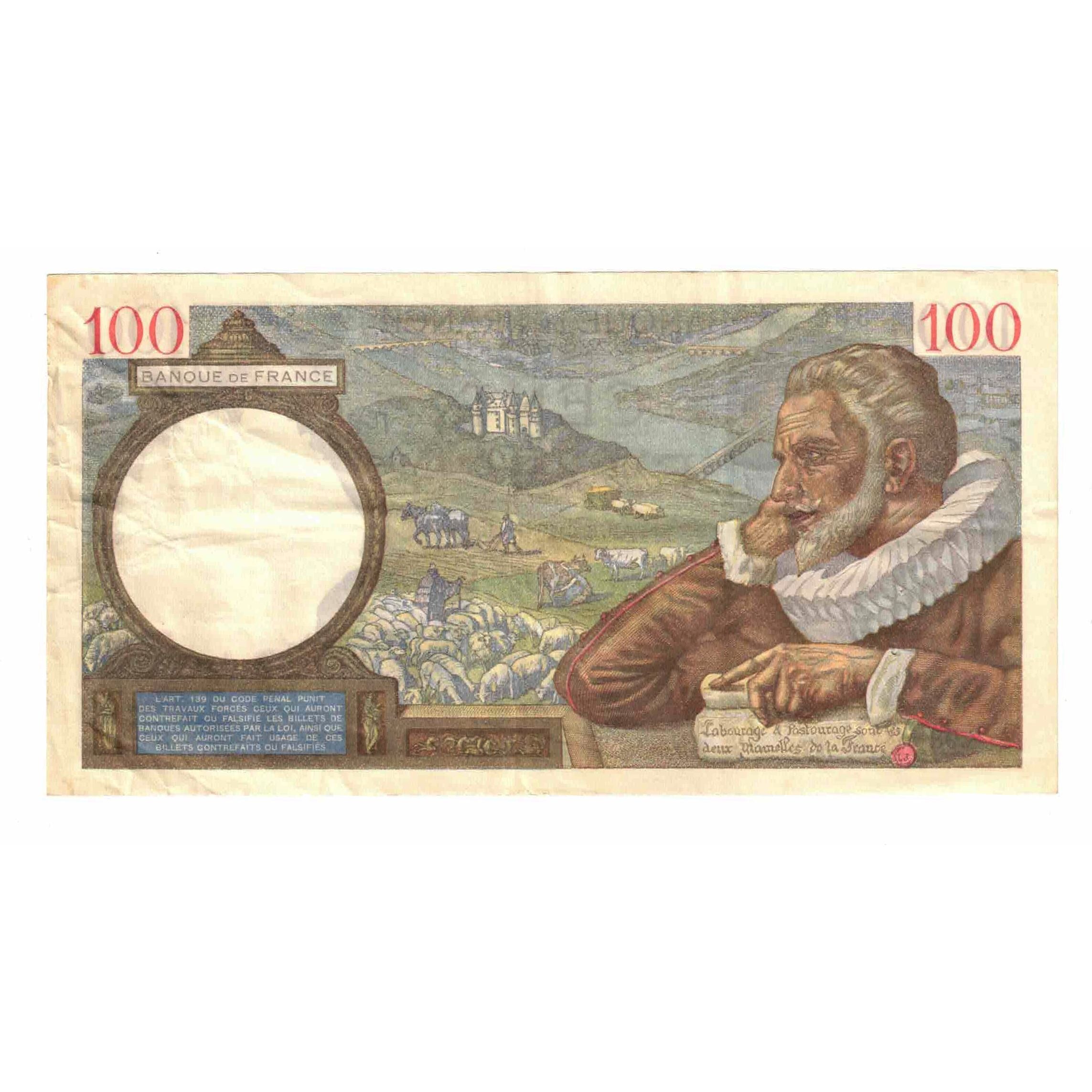 Frankreich, 100 Francs, Sully, 1939, S.98, SS, Fayette:26.2, KM:94