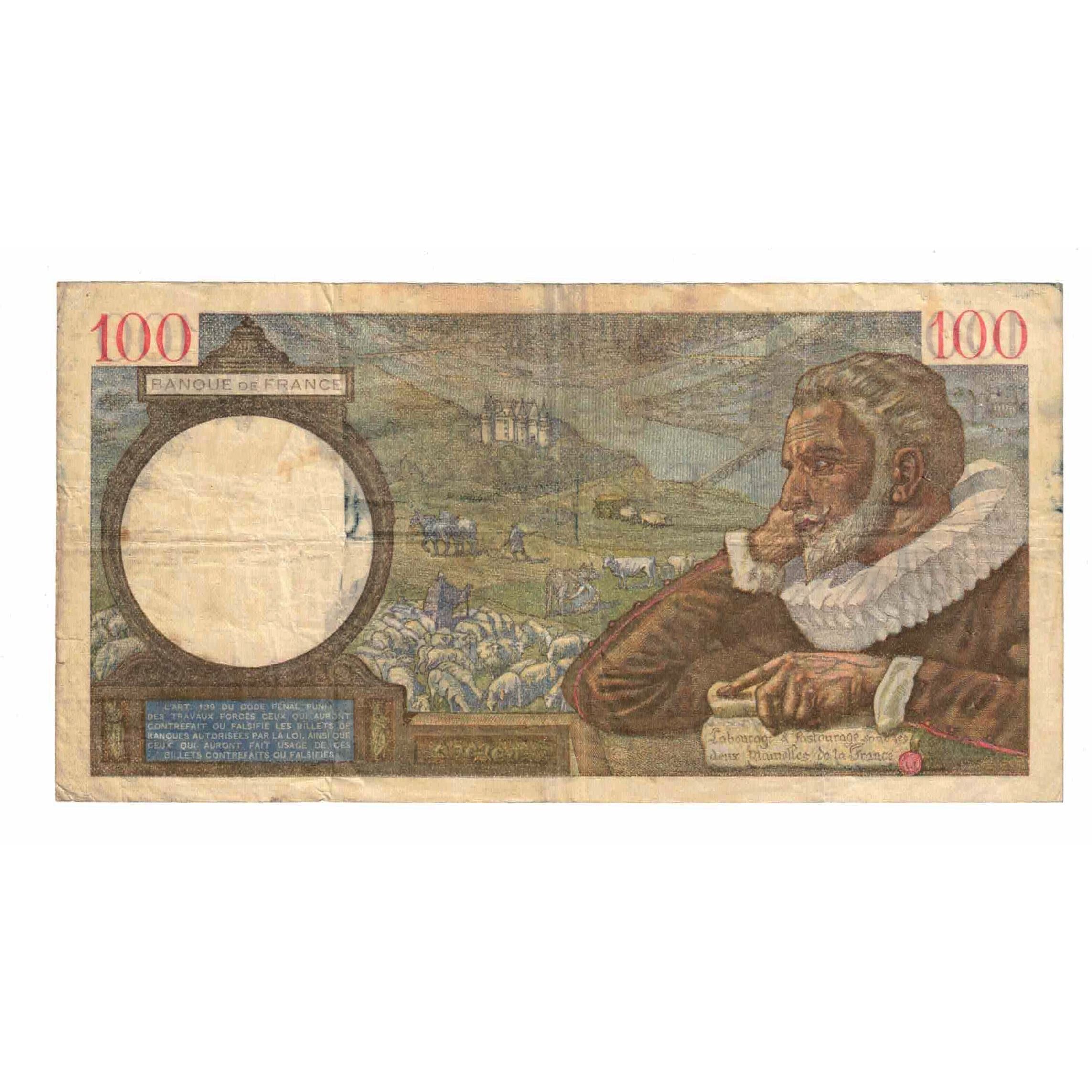 Frankreich, 100 Francs, Sully, 1939, E.902, S+, Fayette:26.06, KM:94