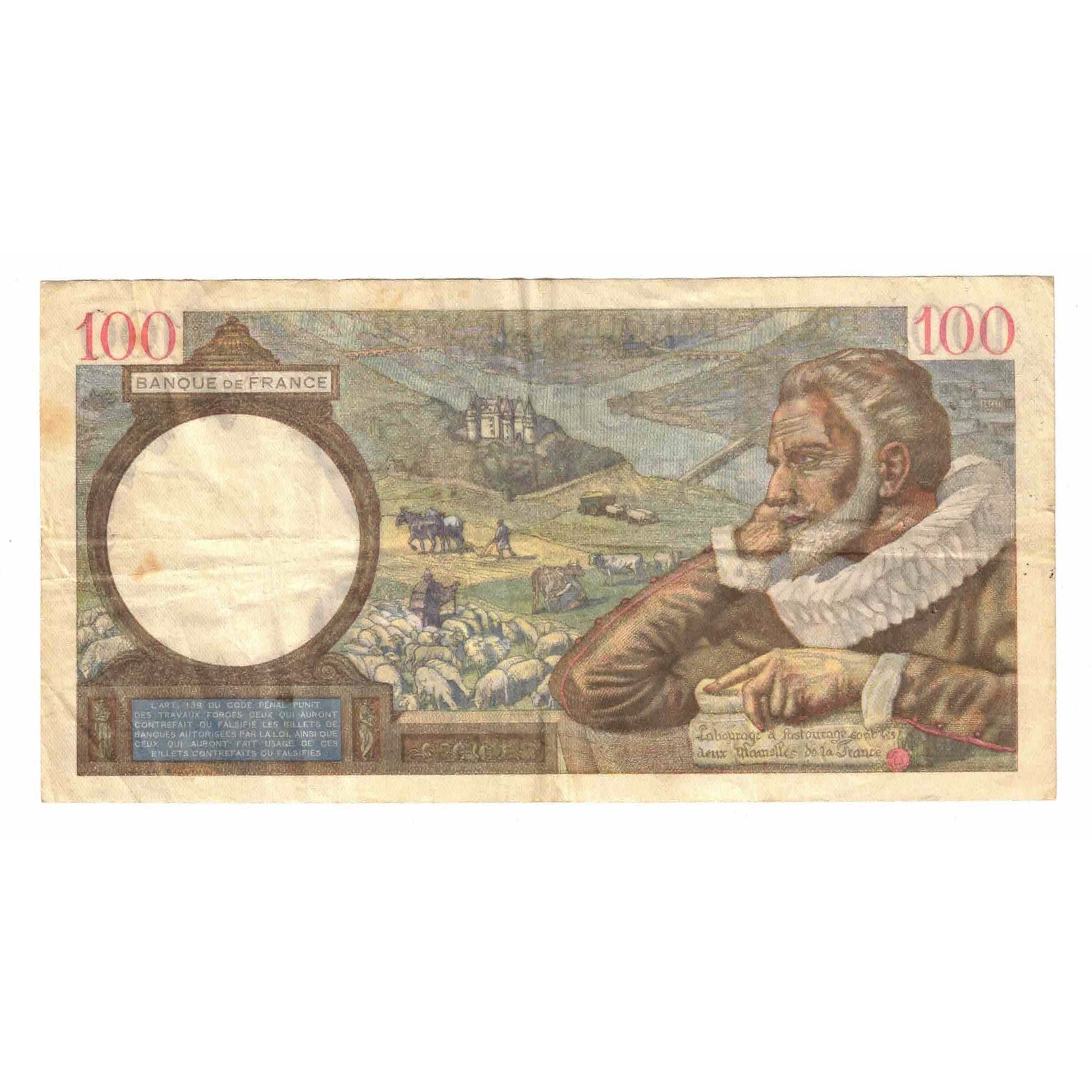 Francia, 100 Francs, Sully, 1941, M.25070, MBC, Fayette:26.59, KM:94