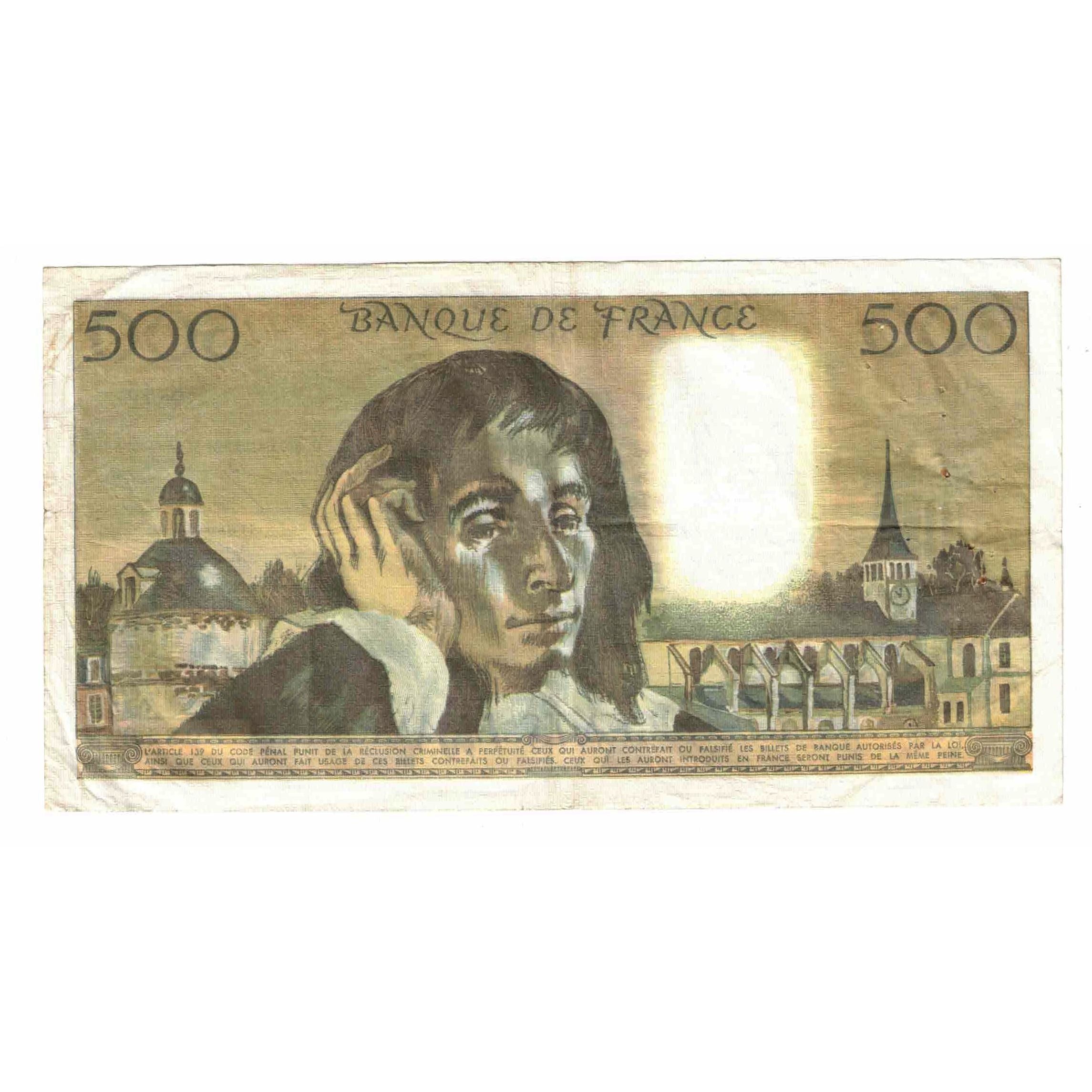 Francia, 500 Francs, Pascal, 1974, K.45, MBC, Fayette:71.12, KM:156c