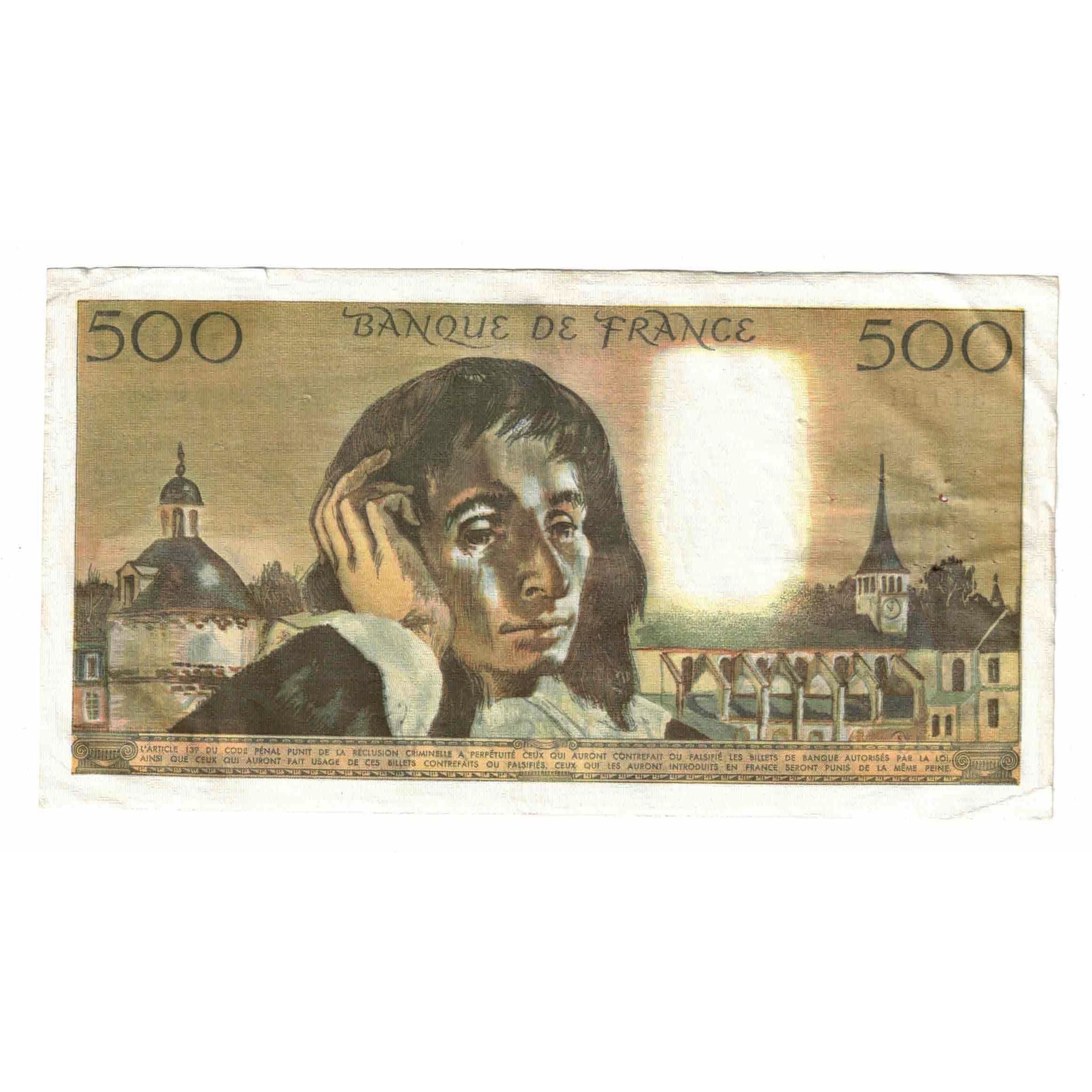 Frankrijk, 500 Francs, Pascal, 1974, Q.43, TTB, Fayette:71.11, KM:156b