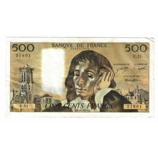 Francja, 500 Francs, Pascal, 1975, U.51, EF(40-45), Fayette:71.13, KM:156c
