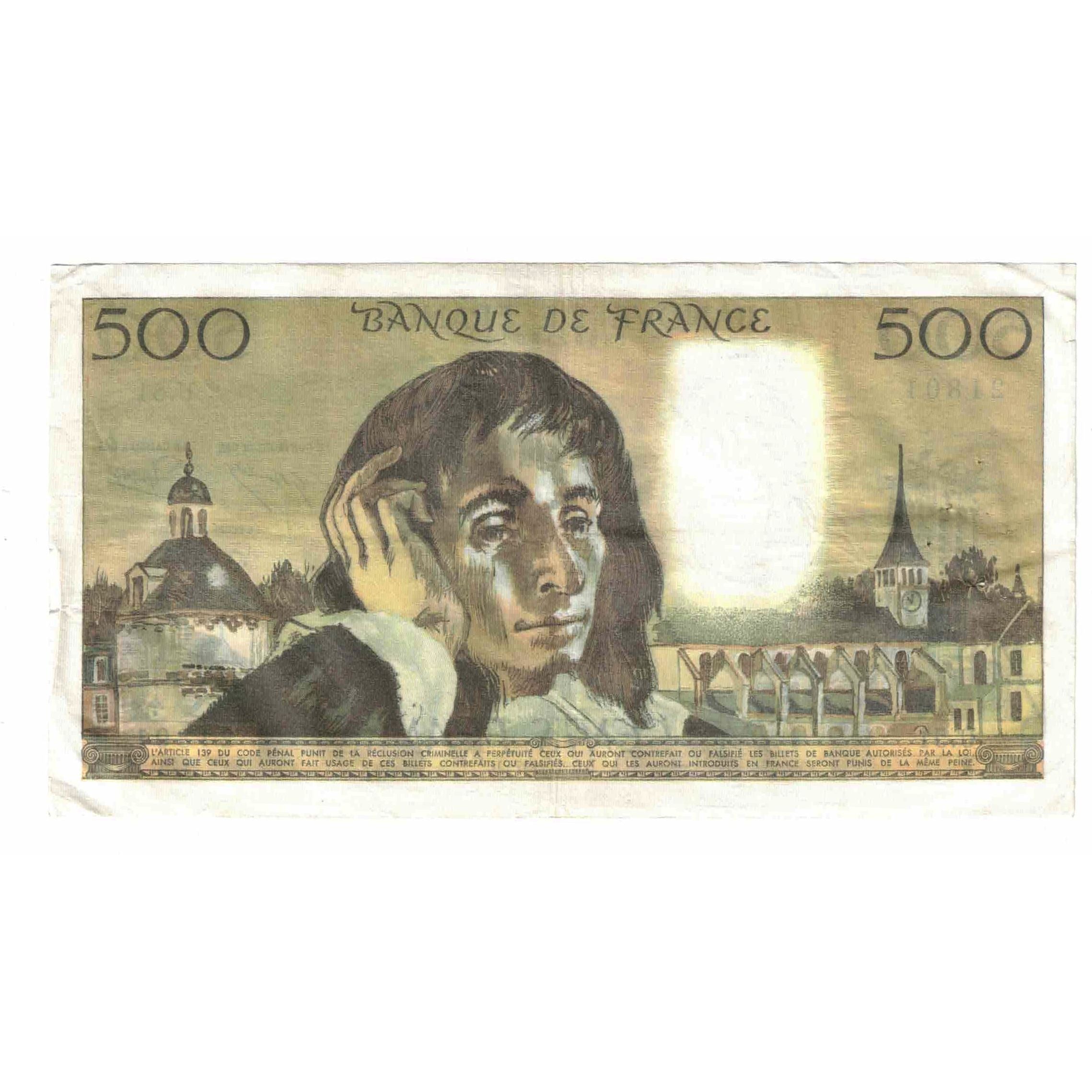 France, 500 Francs, Pascal, 1975, U.51, TTB, Fayette:71.13, KM:156c