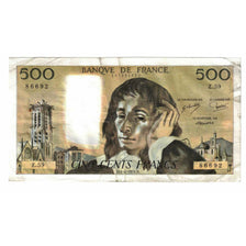 Francja, 500 Francs, Pascal, 1976, Z.59, VF(20-25), Fayette:71.14, KM:156d