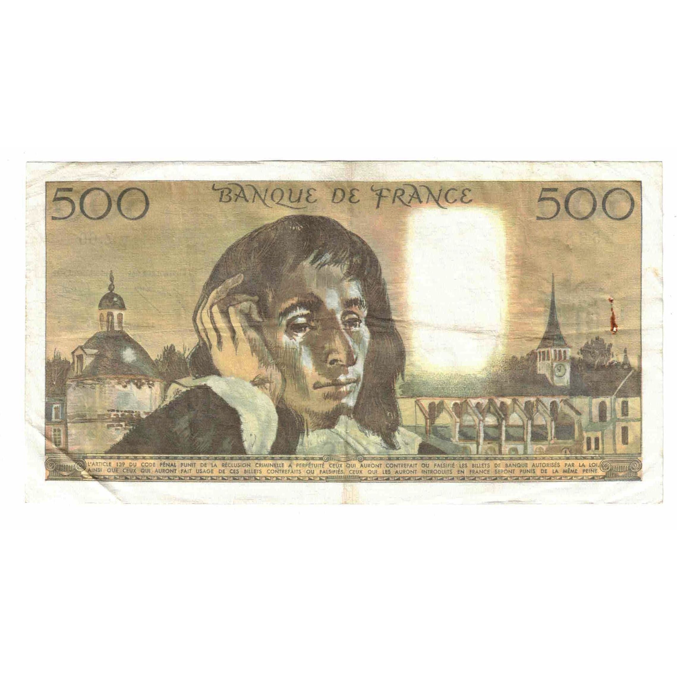Francia, 500 Francs, Pascal, 1976, Z.60, BC, Fayette:71.14, KM:156d
