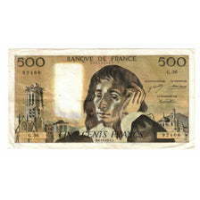 France, 500 Francs, Pascal, 1973, G.36, TB+, Fayette:71.10, KM:156b