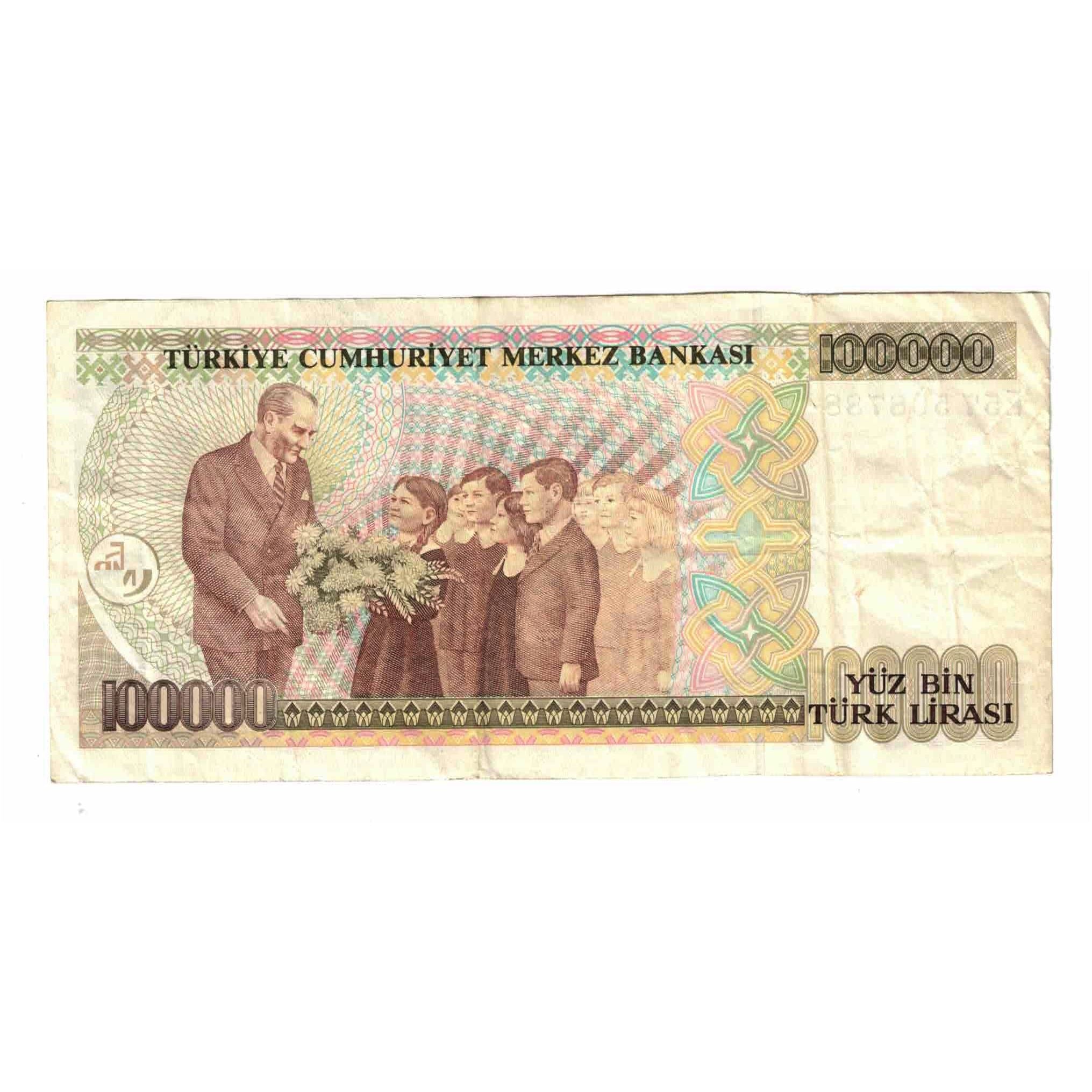 Geldschein, Türkei, 100,000 Lira, 1994-1995, KM:205, S