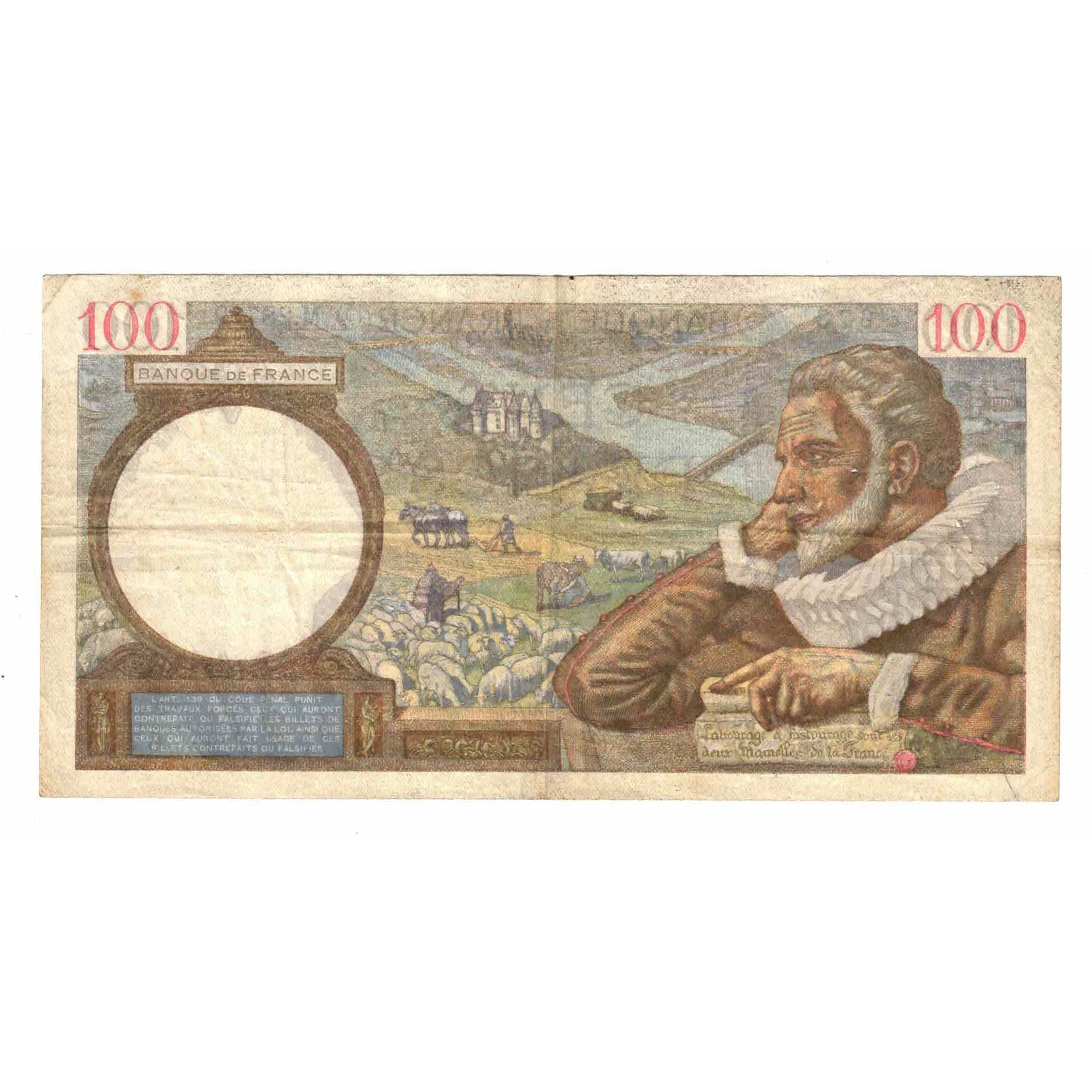 Frankreich, 100 Francs, Sully, 1942, M.28779, S+, Fayette:26.67, KM:94