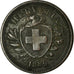 Coin, Switzerland, Rappen, 1889, Bern, EF(40-45), Bronze, KM:3.1