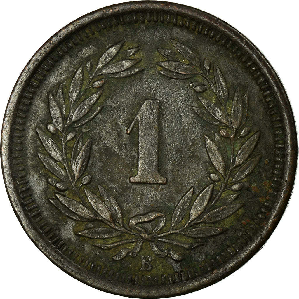 Coin, Switzerland, Rappen, 1889, Bern, EF(40-45), Bronze, KM:3.1