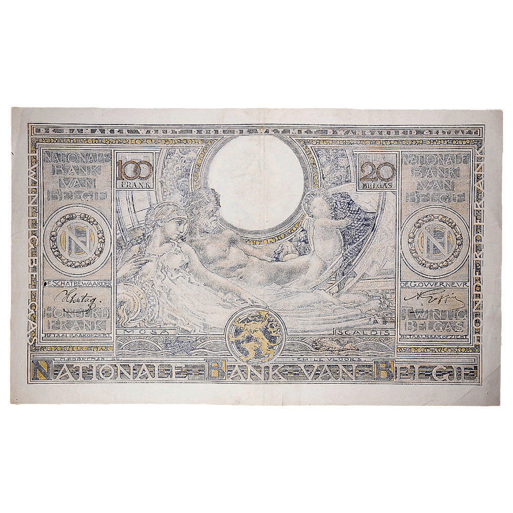 Banknote, Belgium, 100 Francs-20 Belgas, 1943, 1943-06-04, KM:107, EF(40-45)