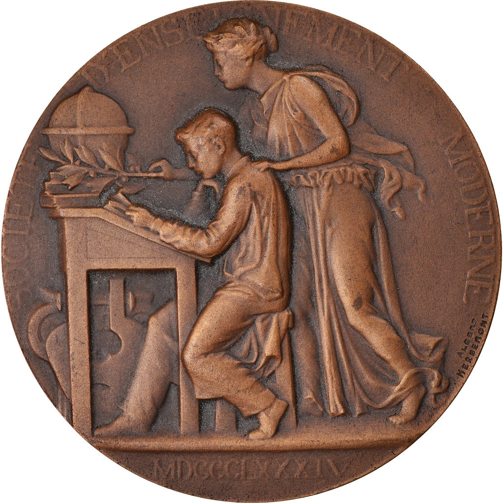 France, Médaille, Education, Société d'Enseignement Moderne, Albert