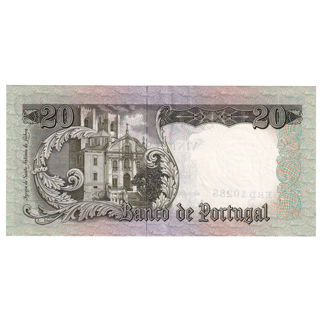 Banknote, Portugal, 20 Escudos, 1964, 1964-05-26, KM:167b, EF(40-45)