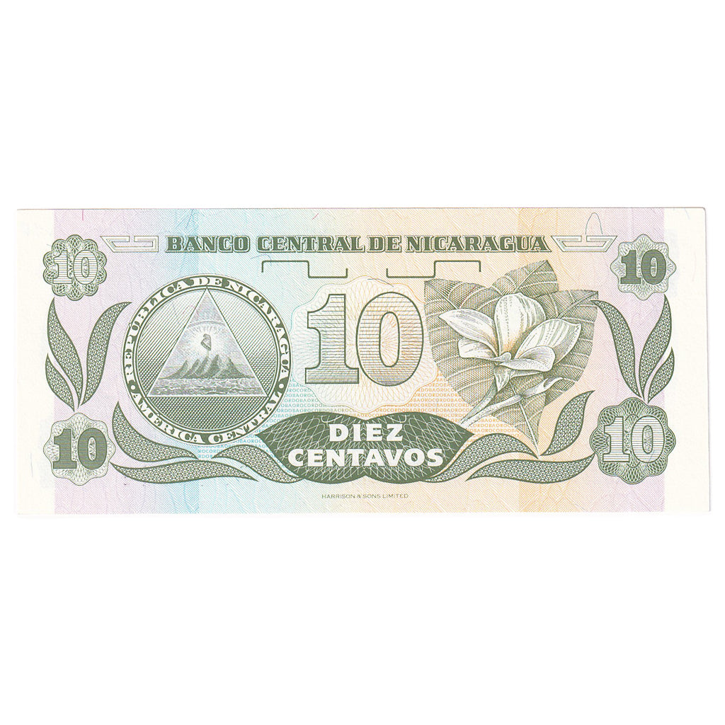 Banconote, Nicaragua, 10 Centavos, Undated (1991), KM:169a, SPL