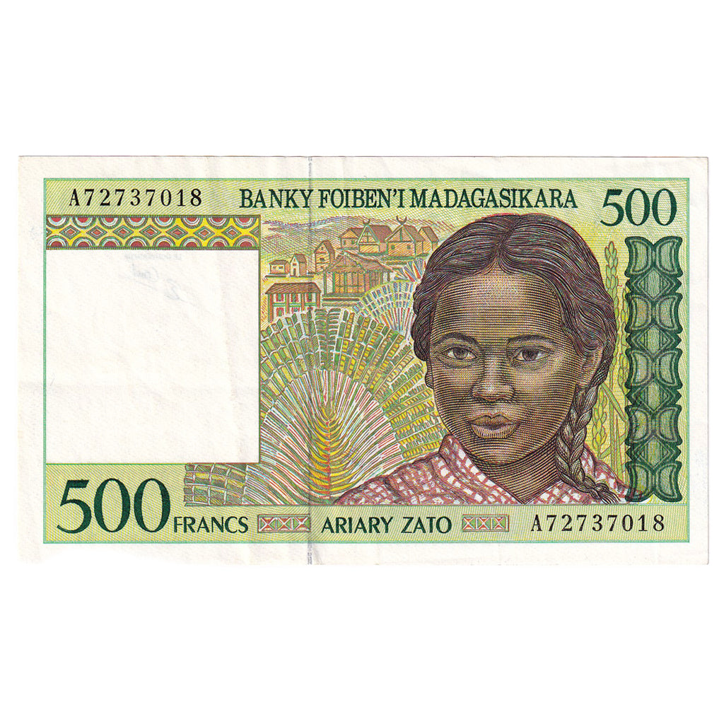 Banknote, Madagascar, 500 Francs = 100 Ariary, Undated (1996), KM:75b
