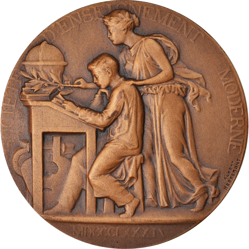 France, Médaille, Education, Société d'Enseignement Moderne, Albert