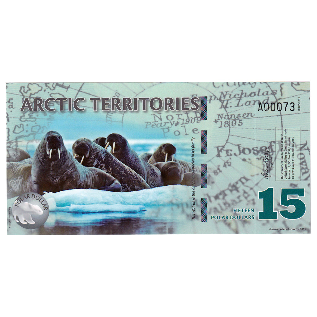Biljet, Verenigde Staten, Dollar, 2011, 15 POLAR DOLLAR, NIEUW