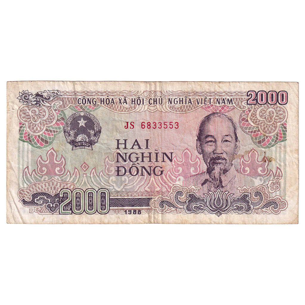 Banknote, Vietnam, 2000 D<ox>ng, 1988, KM:107a, EF(40-45)