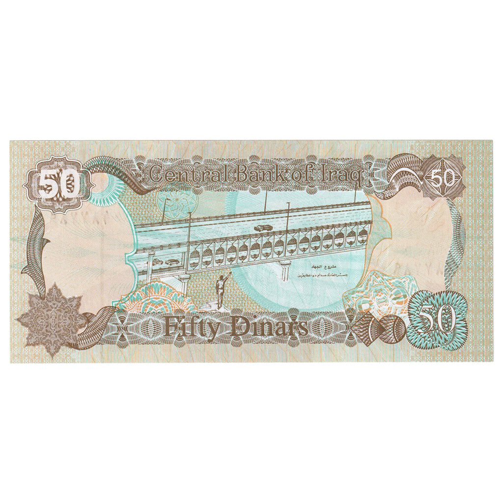 Nota, Iraque, 50 Dinars, 1994, KM:83, UNC(65-70)