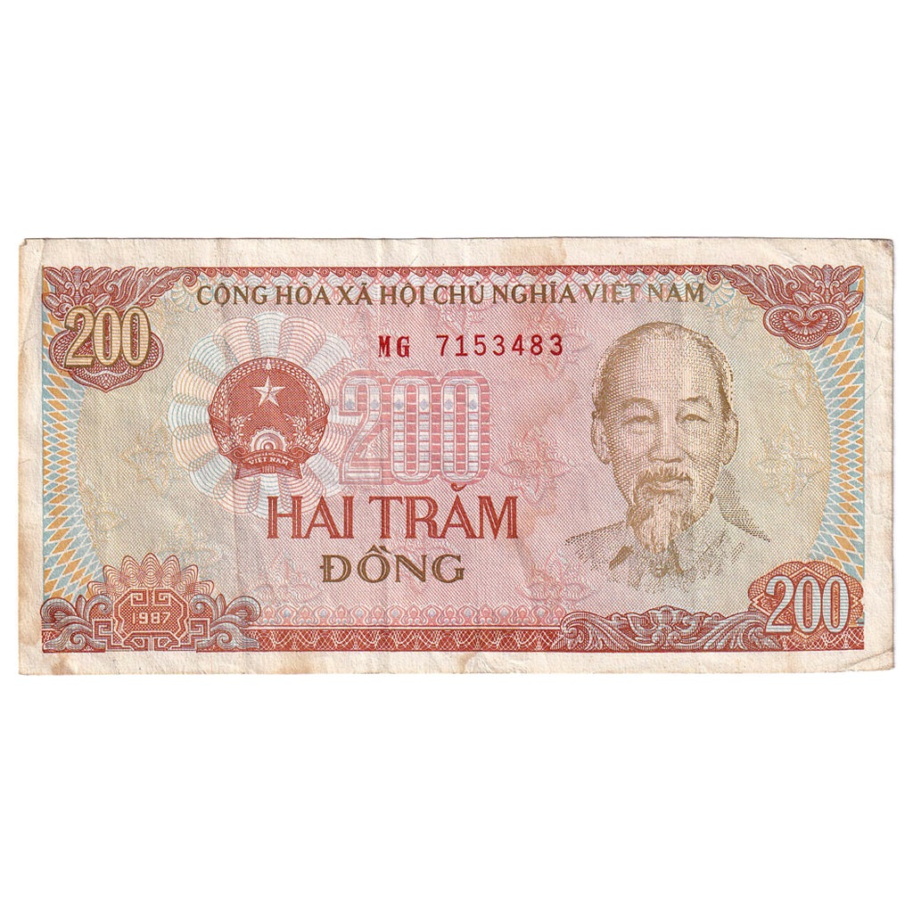 Banknote, Vietnam, 200 D<ox>ng, 1987, KM:100a, VF(30-35)