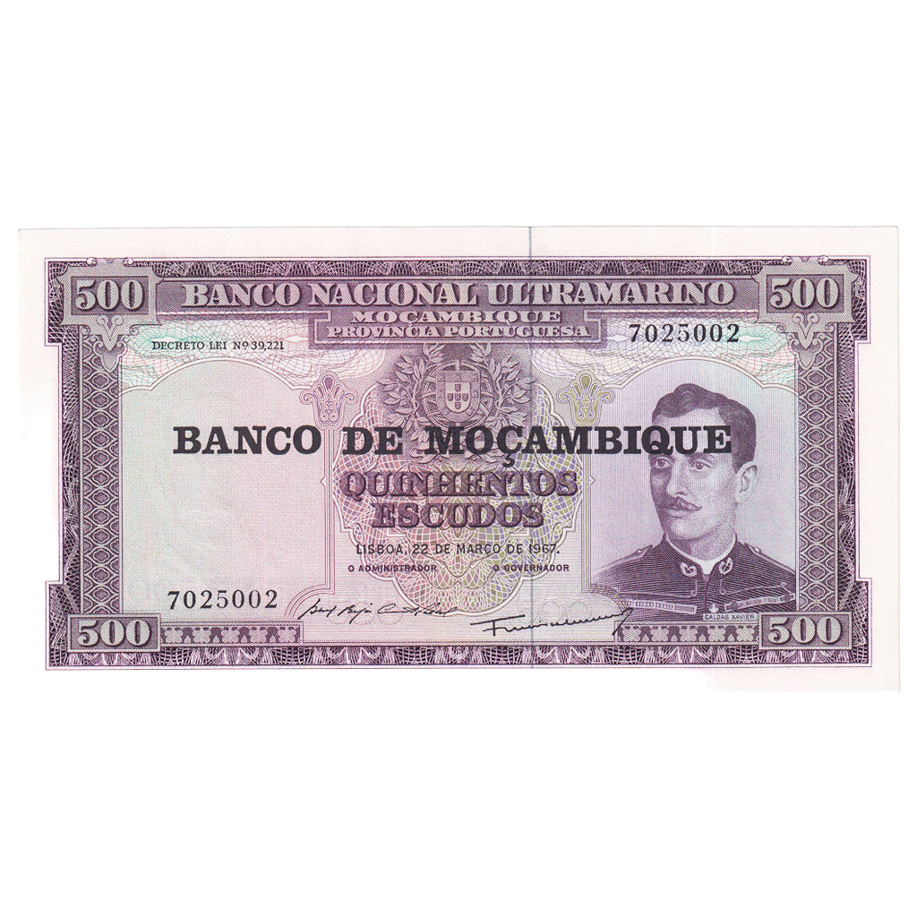 Nota, Moçambique, 500 Escudos, Undated (1976), KM:118a, UNC(65-70)