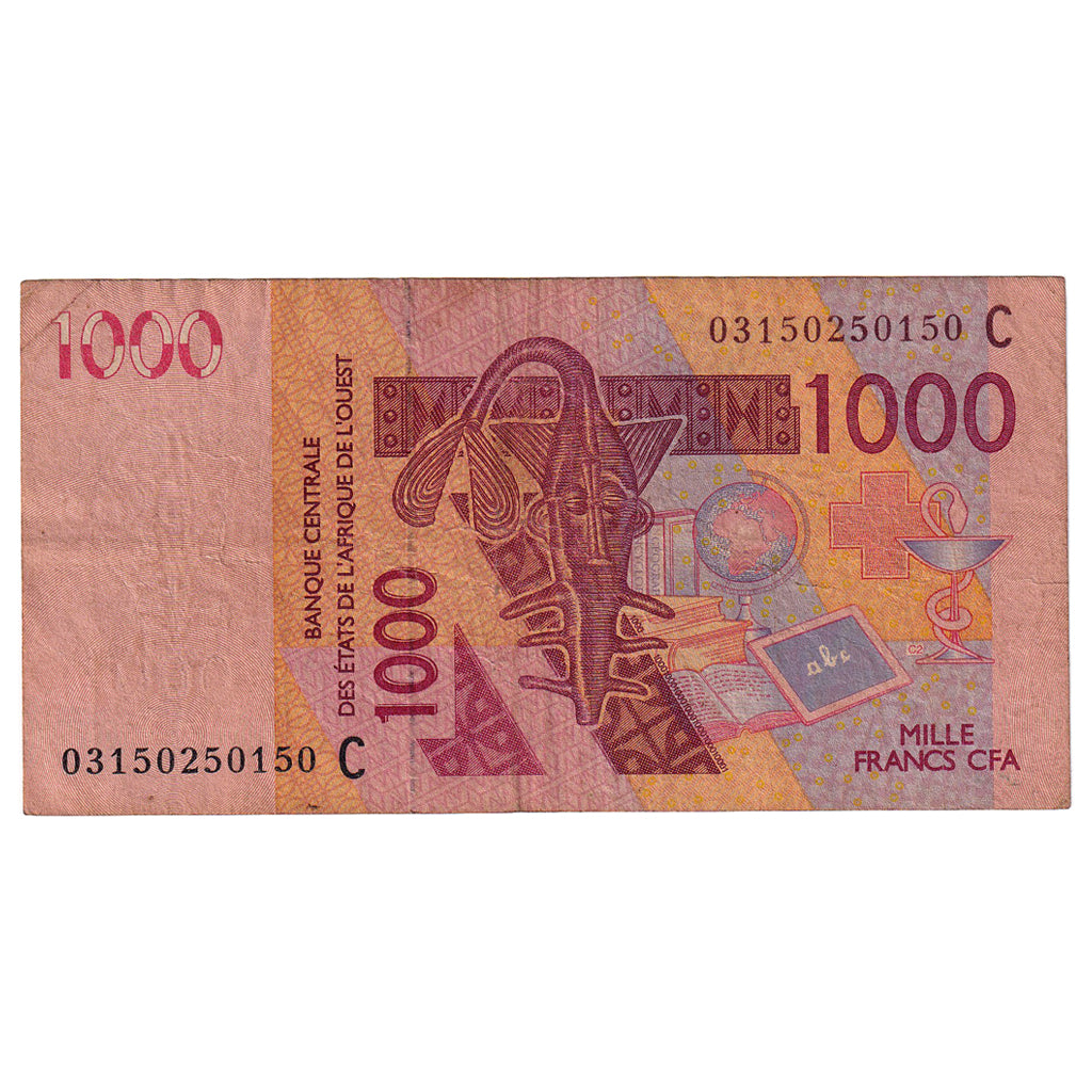Billete, 1000 Francs, 2003, Estados del África Occidental, KM:315Ca, BC+