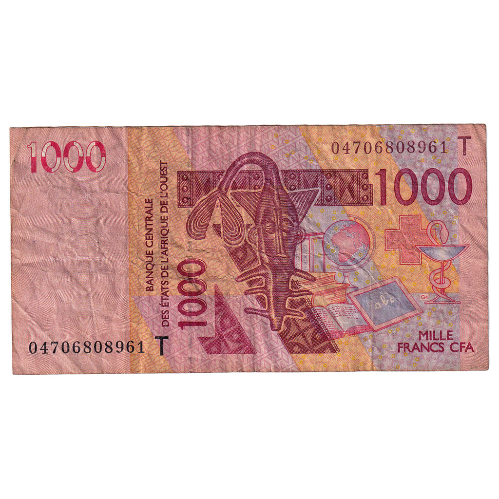 Biljet, West Afrikaanse Staten, 1000 Francs, 2004, KM:815Tb, TB