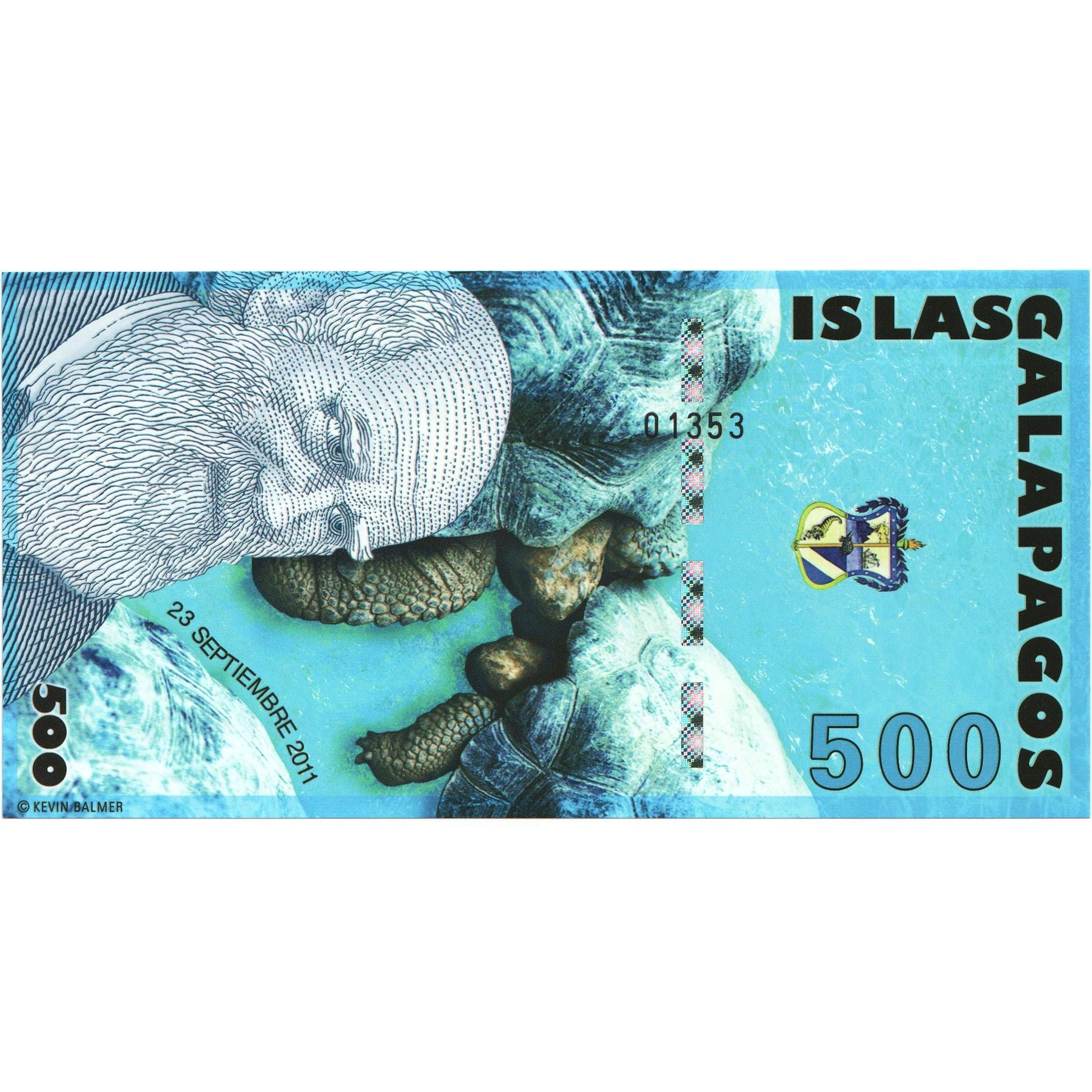 Billete, 500 Sucres, 2012, Ecuador, 2012-06-01, ISLAS GALAPAGOS, UNC