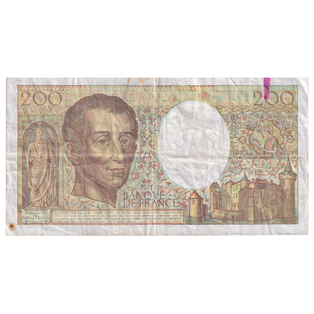 Francia, 200 Francs, Montesquieu, 1992, R.112, MB, Fayette:70.12a, KM:155e