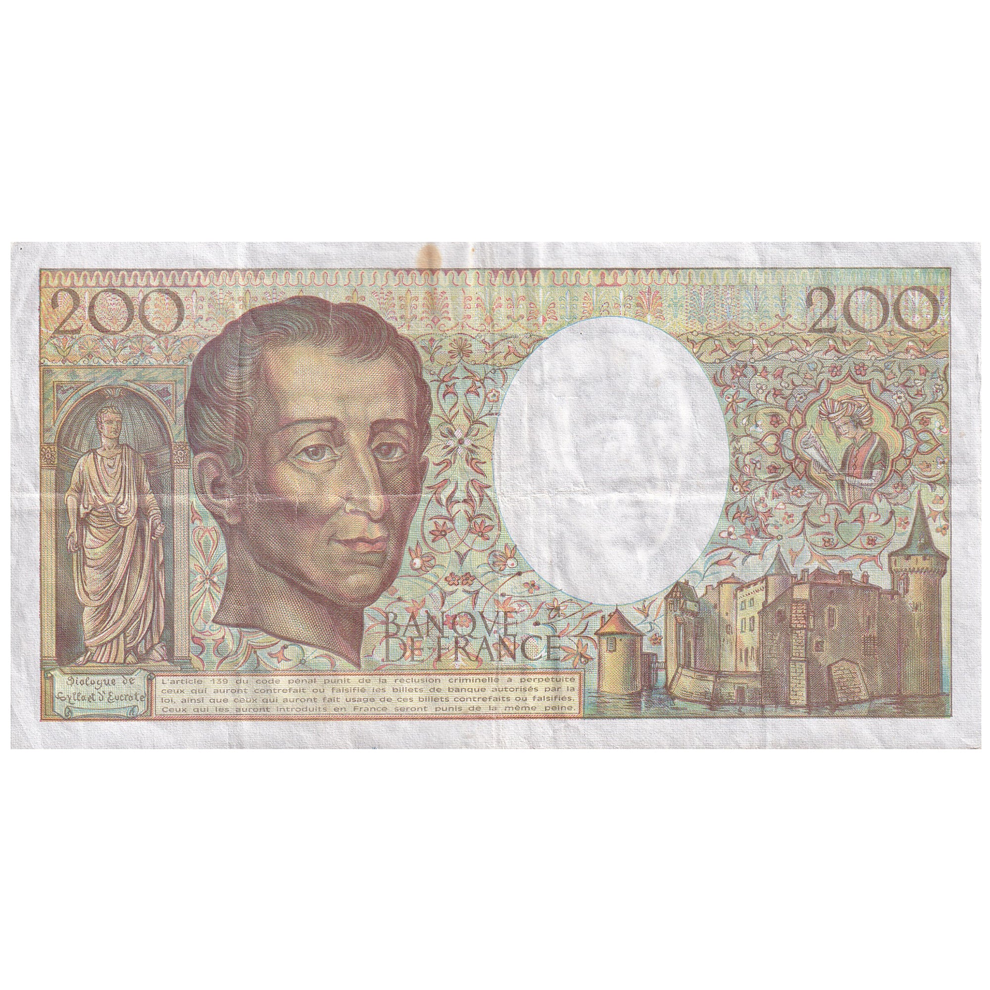 Frankreich, 200 Francs, Montesquieu, 1990, M.113, SS, Fayette:70.10c, KM:155d