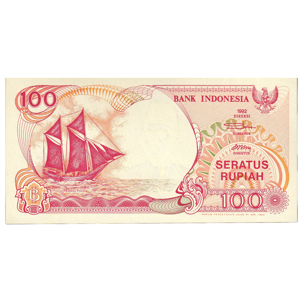 Banknote, Indonesia, 100 Rupiah, 1992, KM:127a, UNC(65-70)