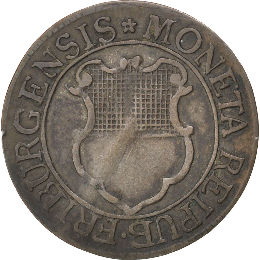 Coin, SWISS CANTONS, FREIBURG, 2 Kreuzer, 1788, EF(40-45), Billon, KM:47