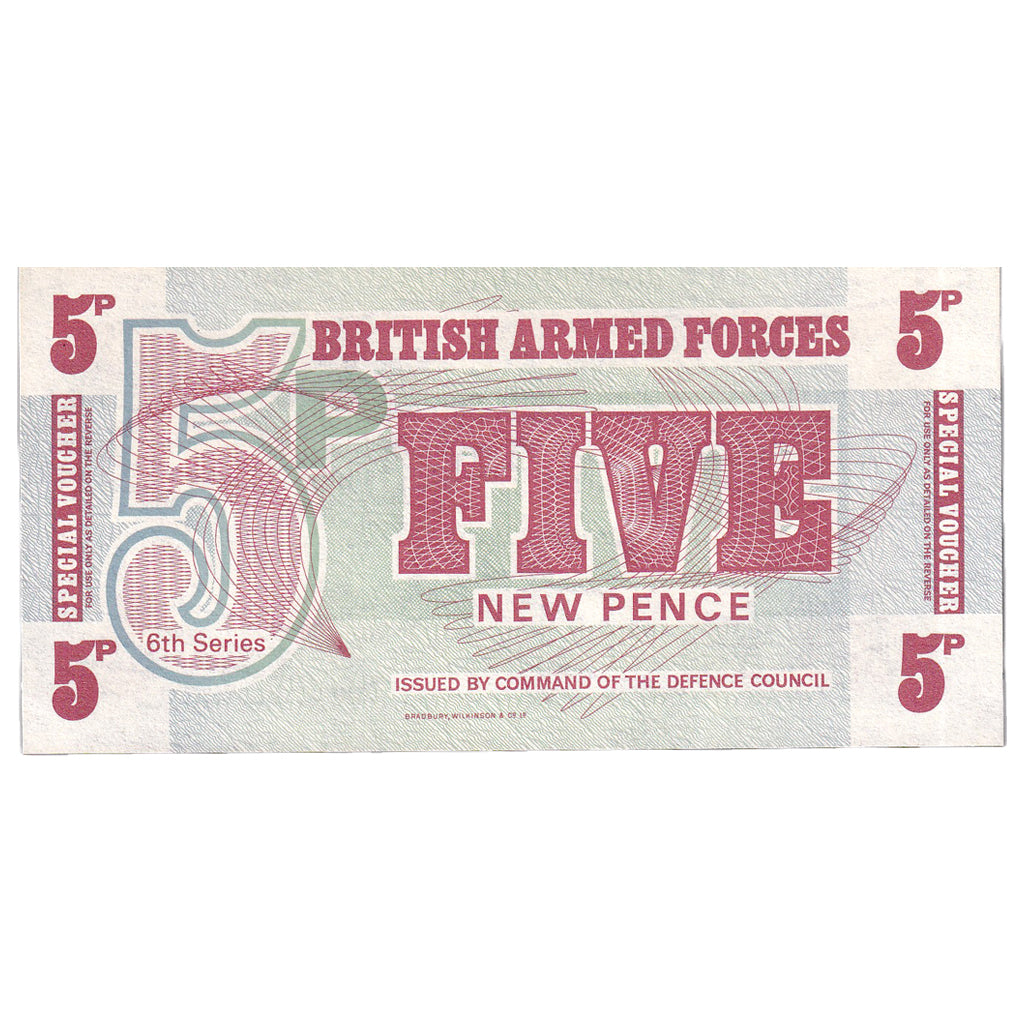 Banknote, Great Britain, 5 New Pence, Undated (1972), KM:M47, UNC(65-70)